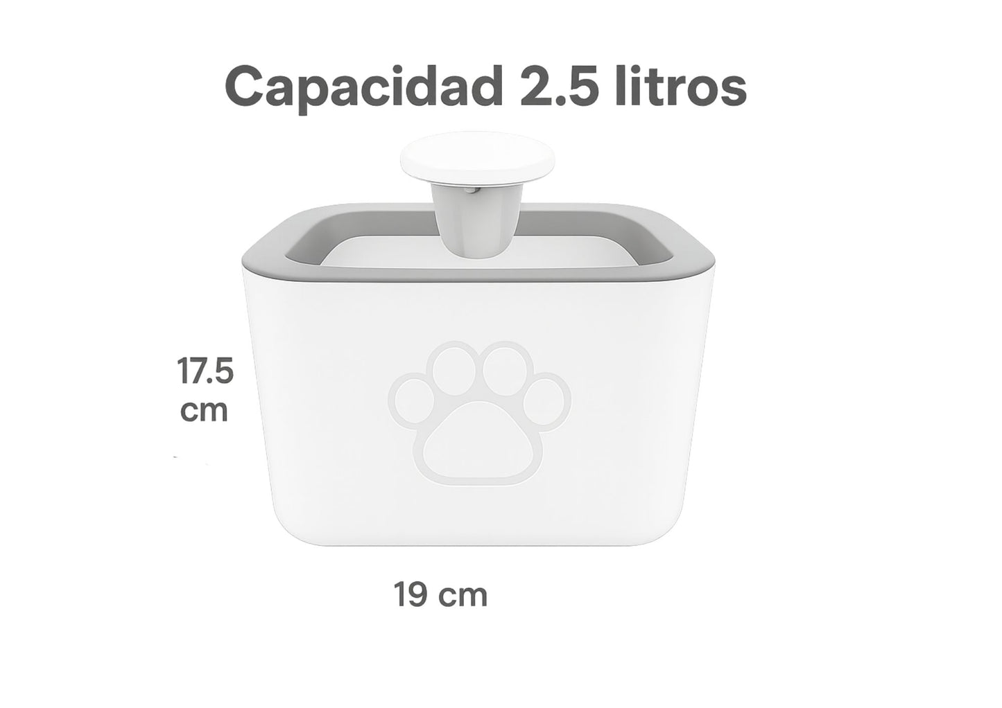 Fuente Bebedero Para Mascotas- Blanco