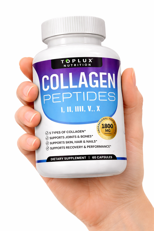 Péptidos de Colágeno I, II, III, V y X (60 cápsulas -1800 mg)